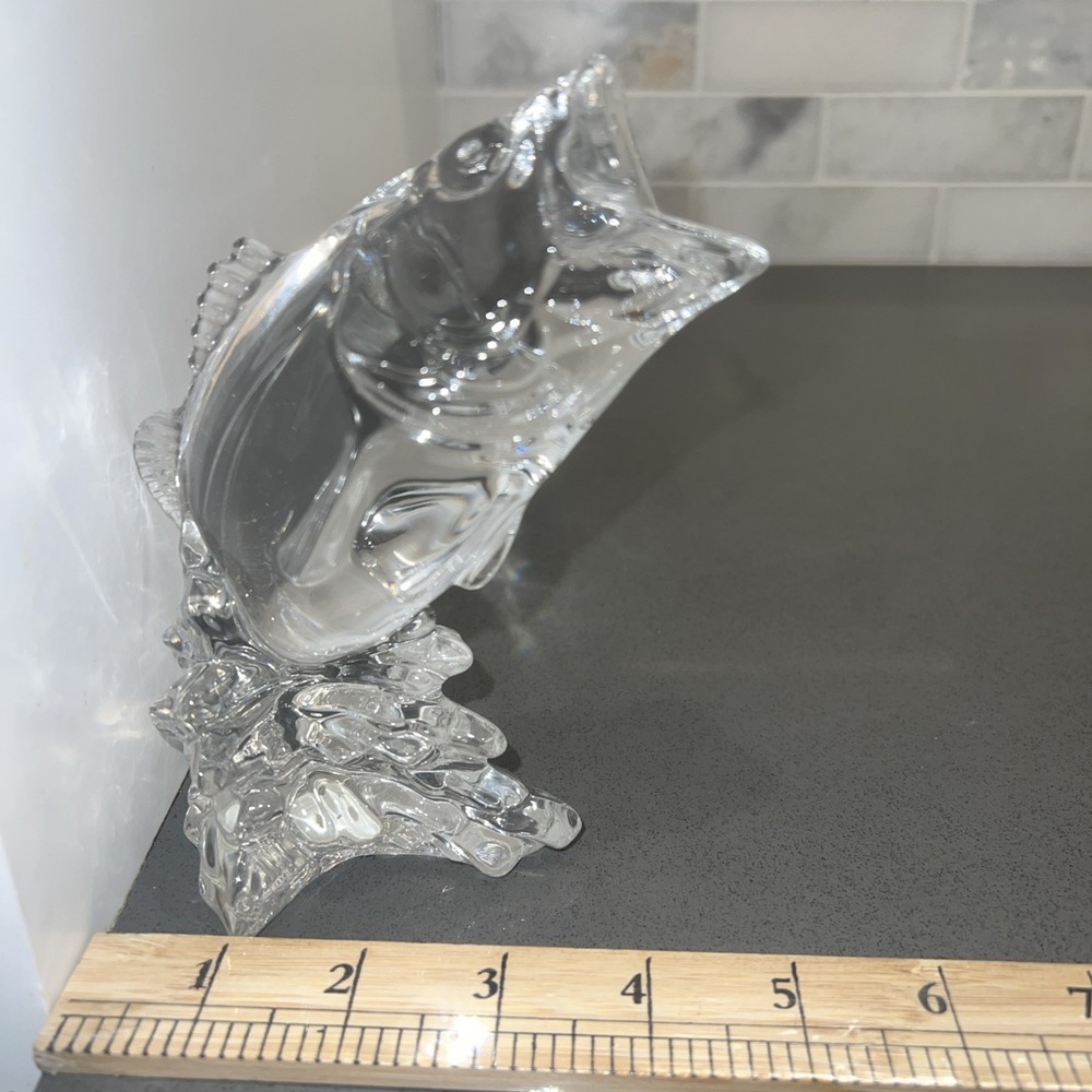 LARGE MOUTH BASS LEAD CRYSTAL PRINCESS HOUSE WONDERS OF THE WILD FISH FIGURINE - Picture 5 of 8